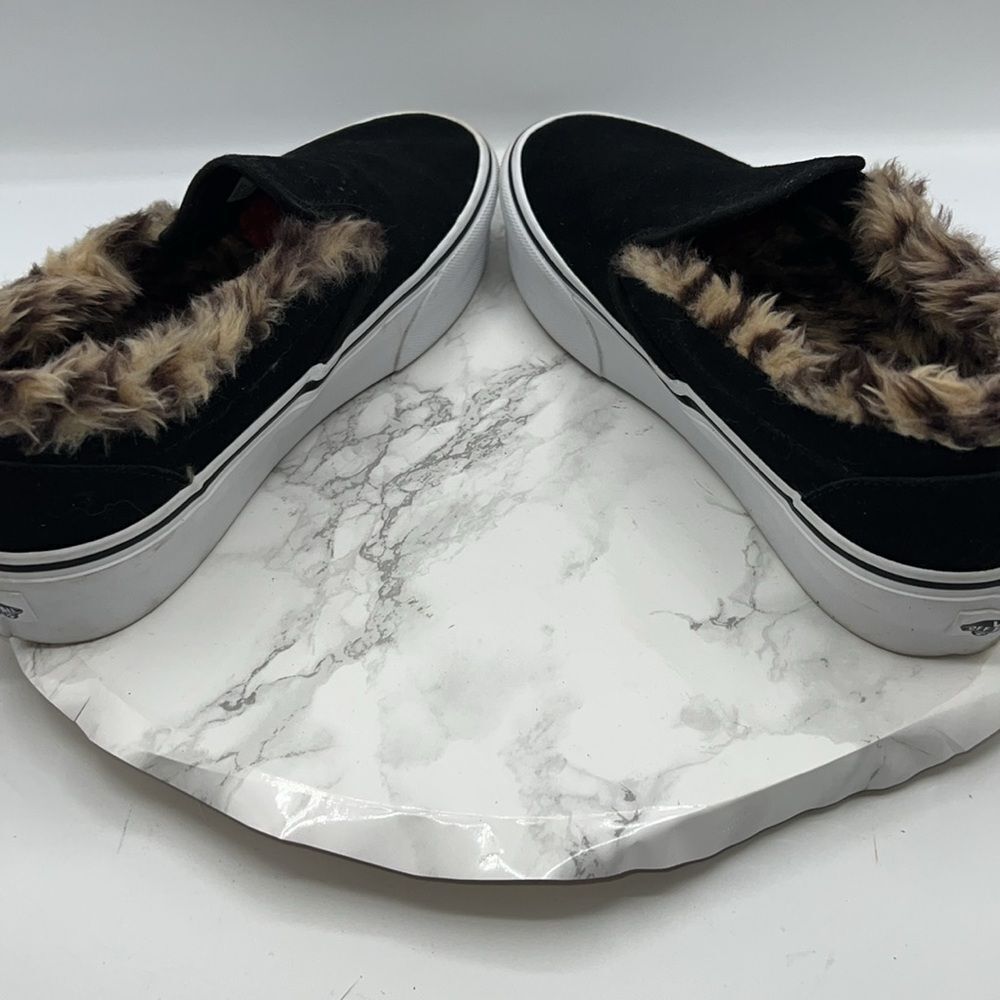 Vans Black and White Slip-On Sneakers - Picture 7 of 9